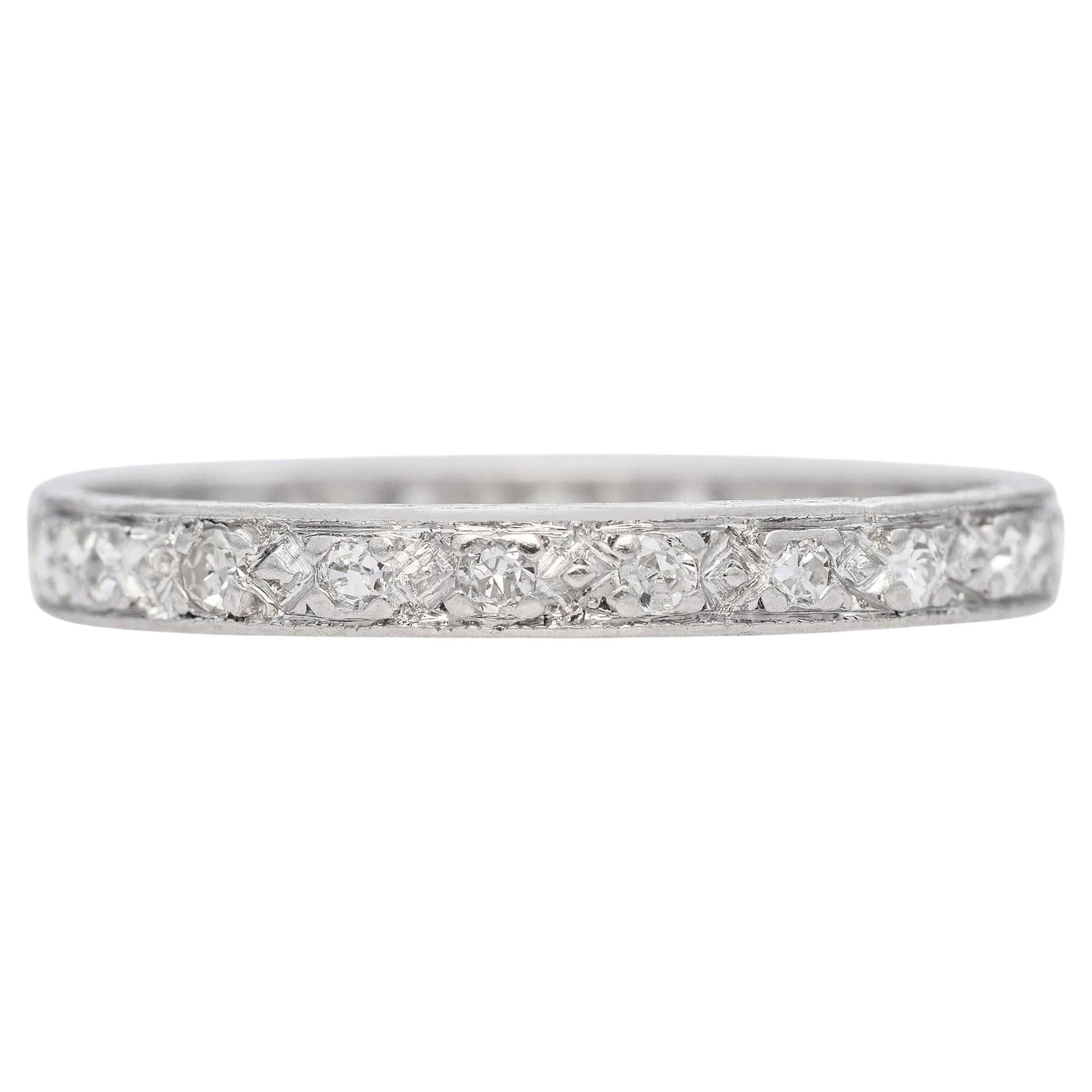 Antiker Platin-Diamant-Eternity-Ring