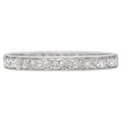 Antique Platinum Diamond Eternity Band Ring