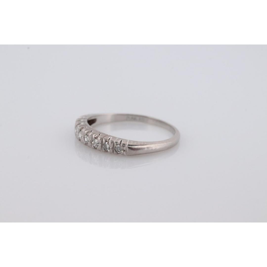 Women's or Men's Antique Platinum Diamond eternity channel band. Art Deco diamond eternity For Sale