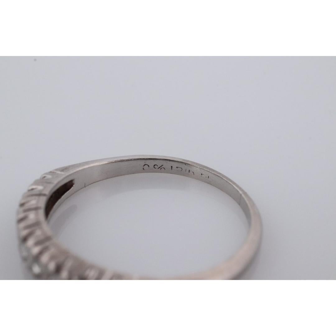 Antique Platinum Diamond eternity channel band. Art Deco diamond eternity For Sale 1
