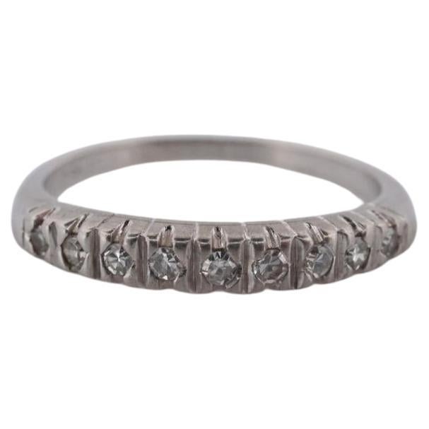 Antique Platinum Diamond eternity channel band. Art Deco diamond eternity