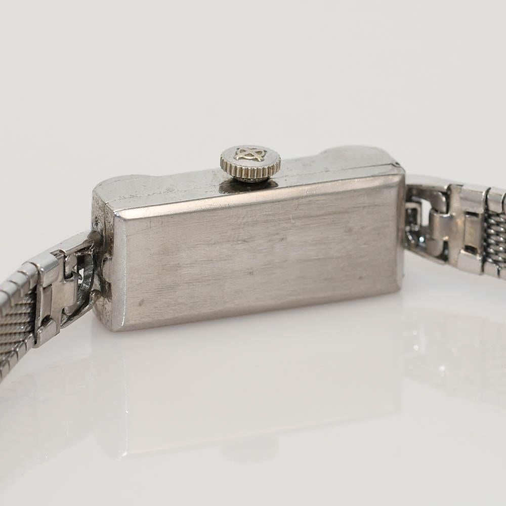 Montre Hilton ancienne en platine et diamants Unisexe en vente