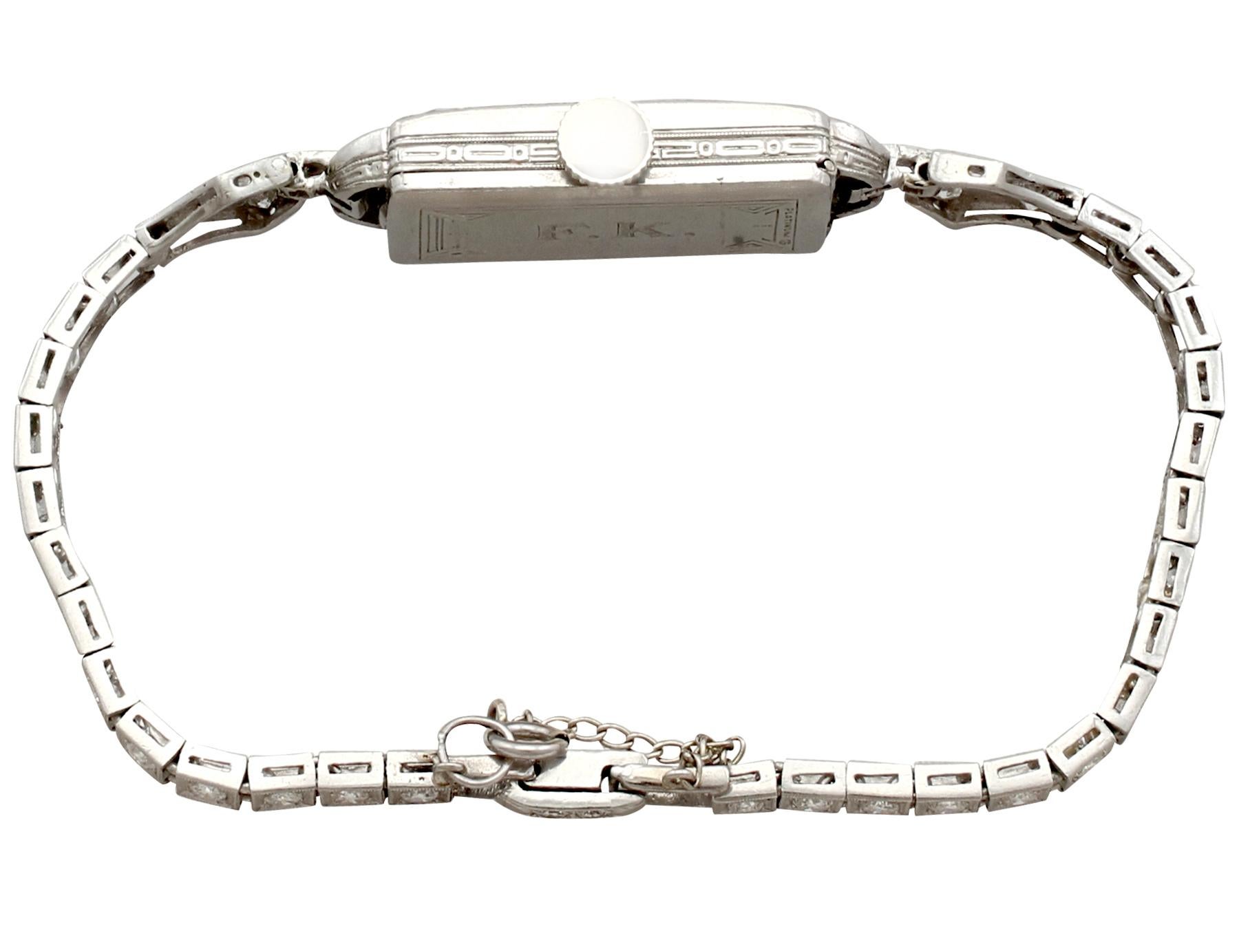 Antique Platinum Diamond Manual Wind Cocktail Wristwatch 2