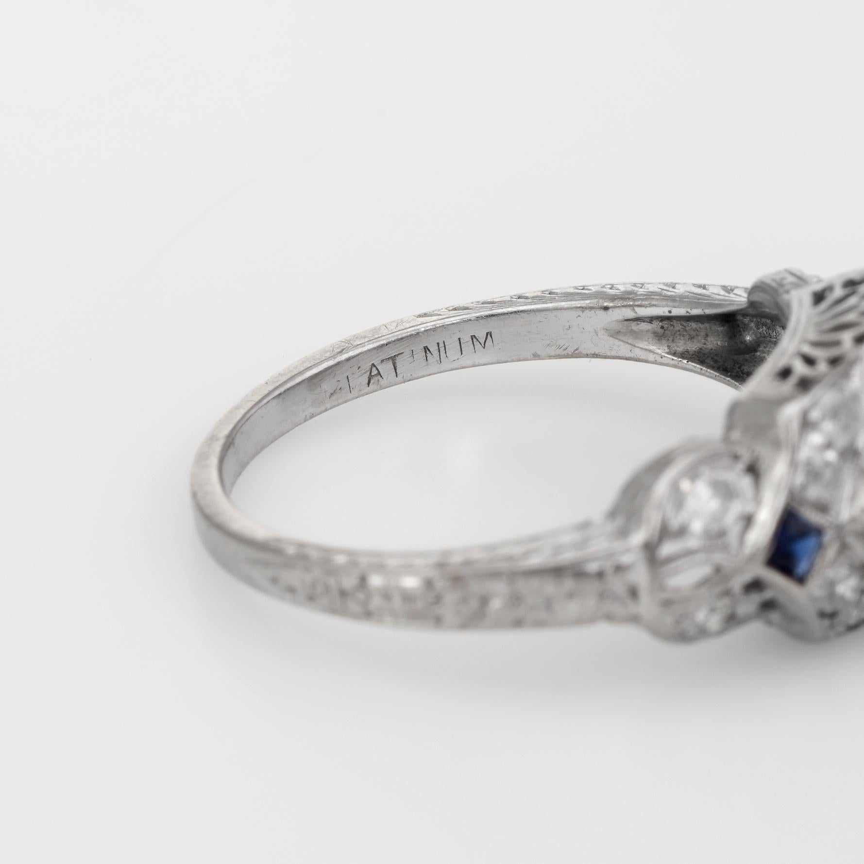 Antiker antiker Platin-Diamant-Ring Art Deco 1,24 Karat Vintage Fine Jewelry 1