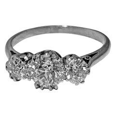 Antique Platinum Diamond Ring, circa 1920