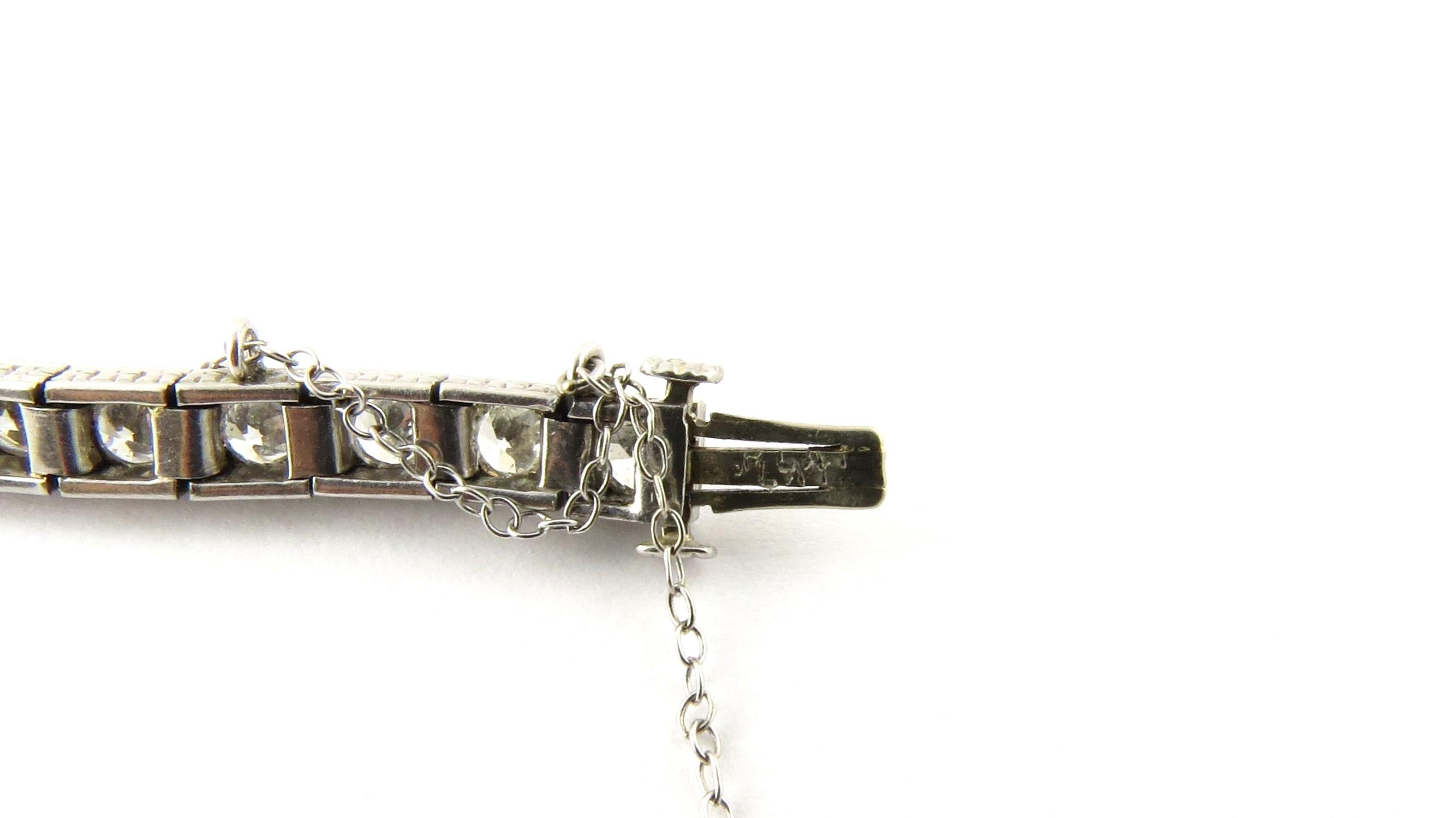 Antique Platinum Diamond Tennis Bracelet 4.4 Carat 4