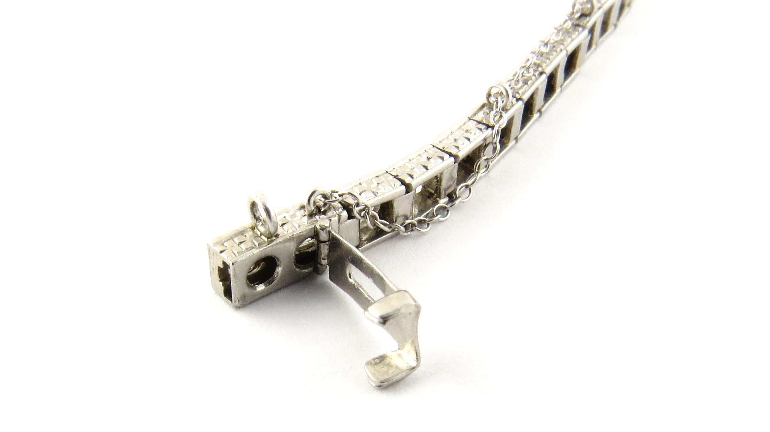 Antique Platinum Diamond Tennis Bracelet 4.4 Carat 5