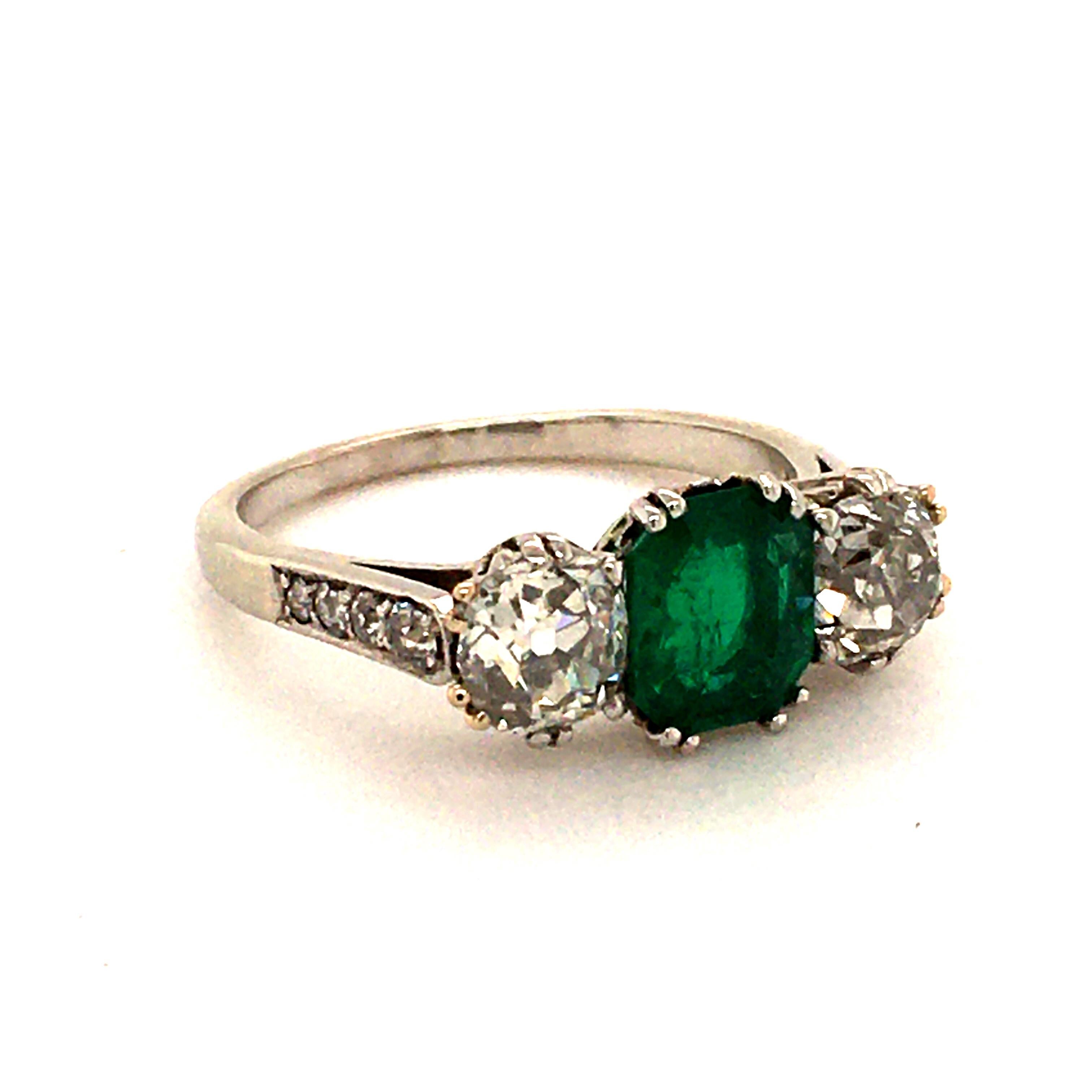 vintage green diamond ring