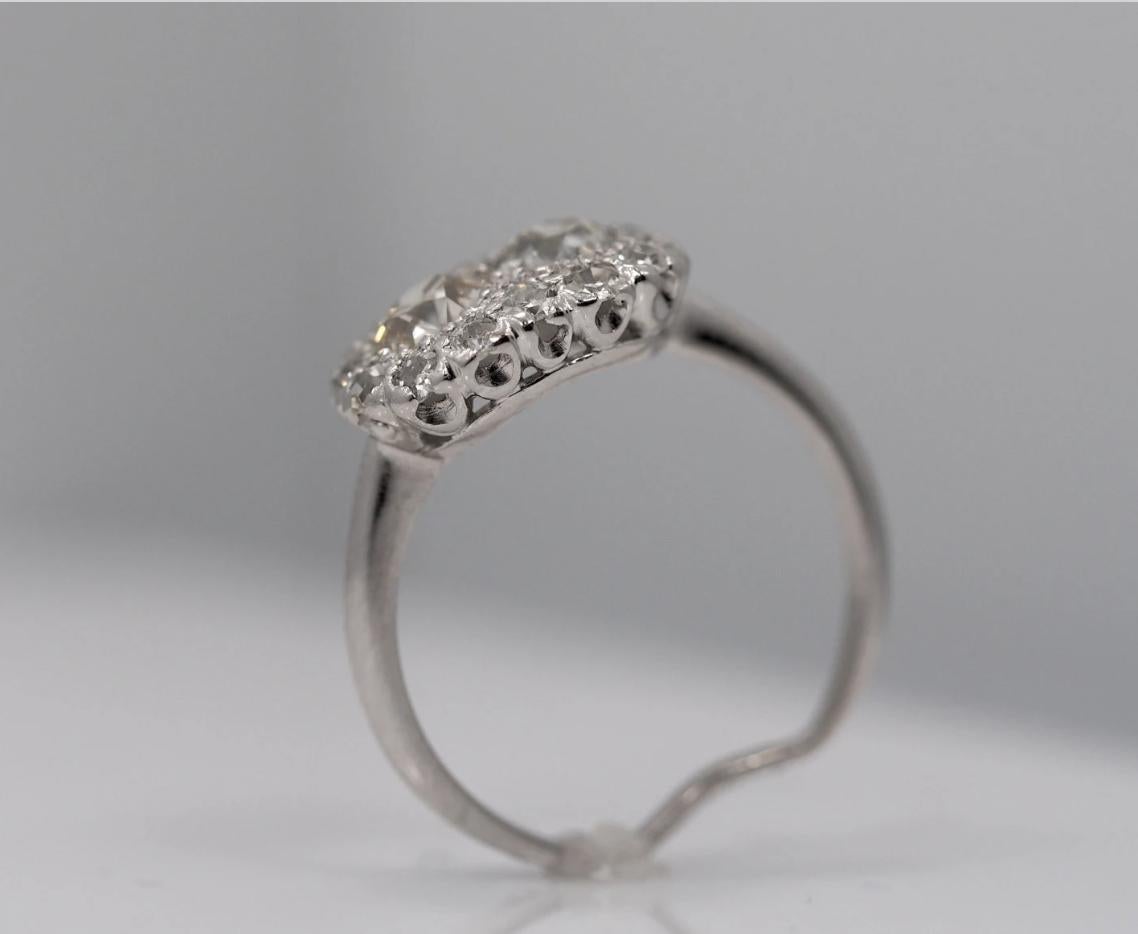 Old European Cut Antique Platinum Engagement Ring with 1.00cttw Old European cut Diamonds VEG #78 For Sale