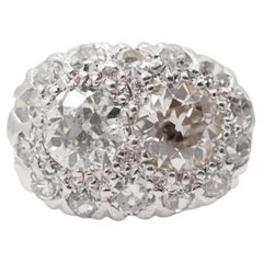 Antiker Verlobungsring aus Platin mit 1,00cttw Diamanten im alteuropäischen Schliff VEG #78