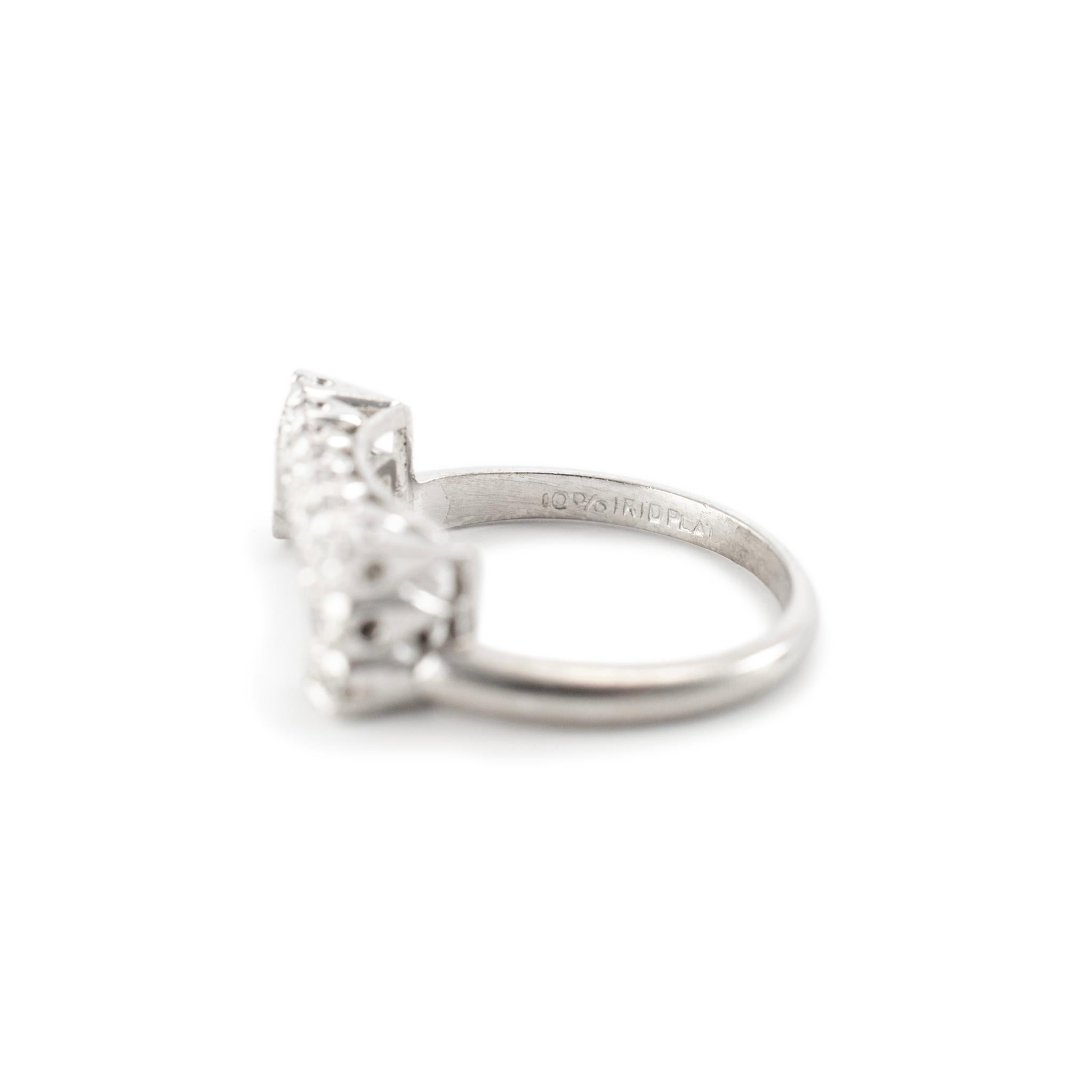 Antique Platinum Filigreed Single Cut Diamond Wedding Band For Sale 2