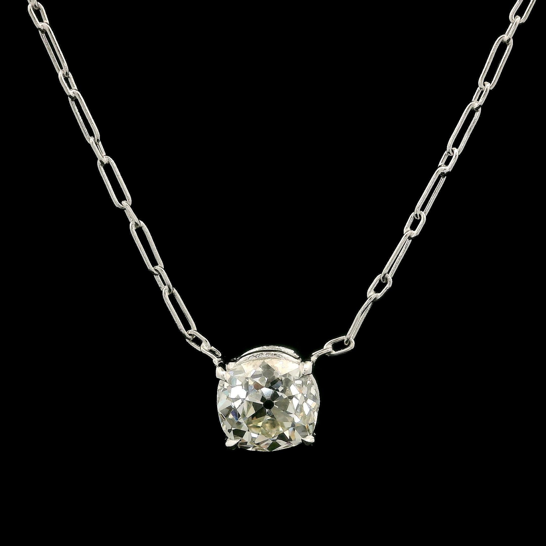 --Stone(s):--
(1) Natural Genuine Diamond - Old Mine Cut - Prong Set - Fiery Brilliant - L Color - I1 Clarity - 1.20ct (exact - certified)
**See Certification Details Below**
Total Carat Weight: 1.20 (exact)

Material: Solid .800+ Platinum
Weight: