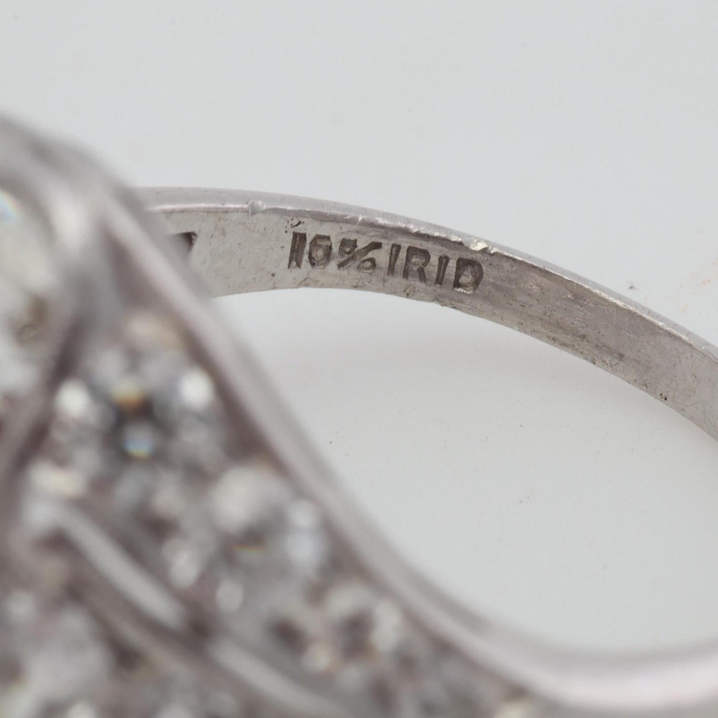 Antique Platinum GIA Old European Cut Diamond Ring, 3.58 Carat 1