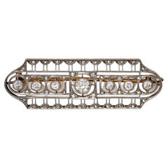  Antique Platinum Gold Brooch