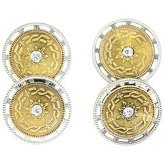 Antique Platinum Gold Cufflinks