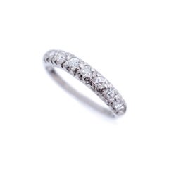 Antique Platinum Old European Diamond Wedding Band