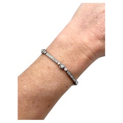 Antikes Platinarmband im Art-Déco-Stil mit Diamanten im „Target“-Design