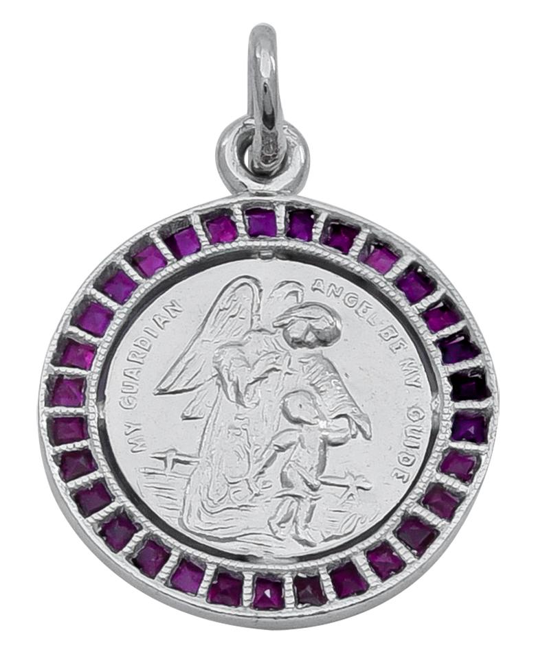 platinum st christopher necklace