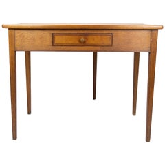 Antique Playing Table with Small Drawer of Oak, 1830s
