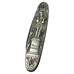 Antique Pocket Knife Nuremberg Water Fountain & Castle Scene 1900s