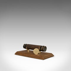Antique Pocket Telescope, English, Brass, Leather, 3 Draw, Refractor, Victorian