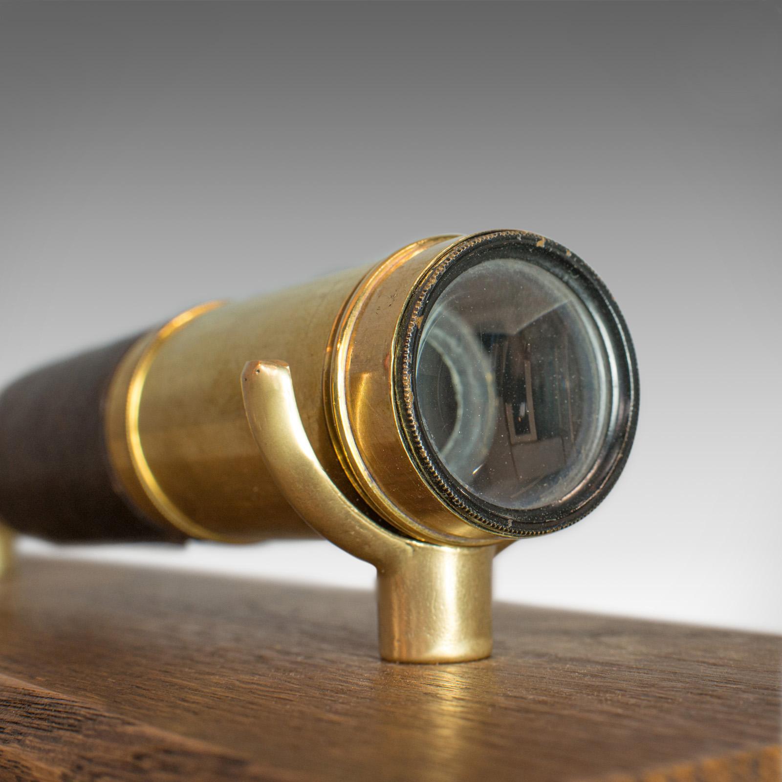 Antique Pocket Telescope, Three Draw, Refractor, English, Victorian, circa 1880 6
