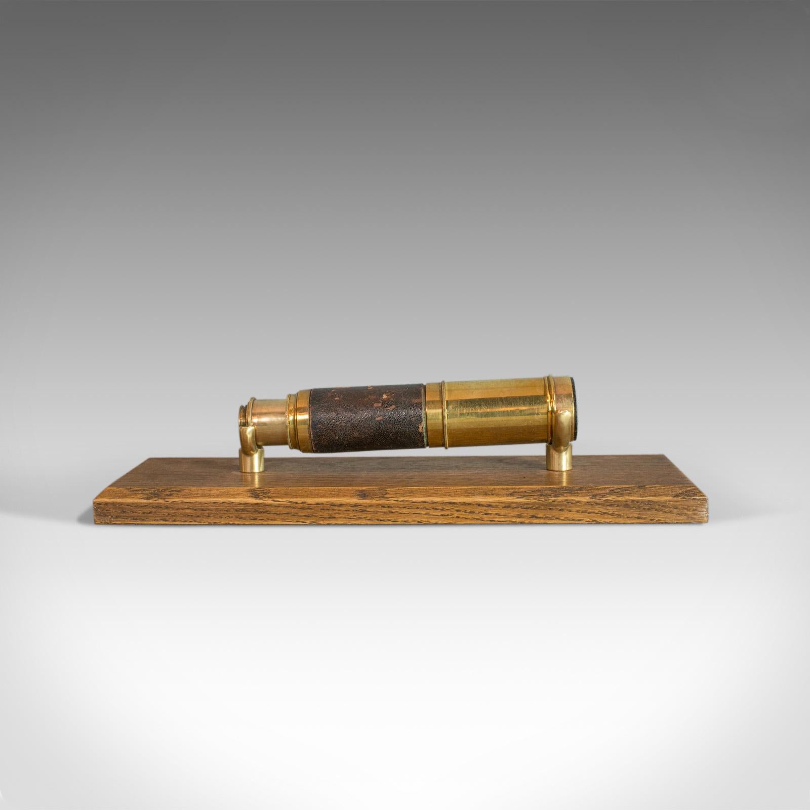 19th Century Antique Pocket Telescope, Three Draw, Refractor, English, Victorian, circa 1880
