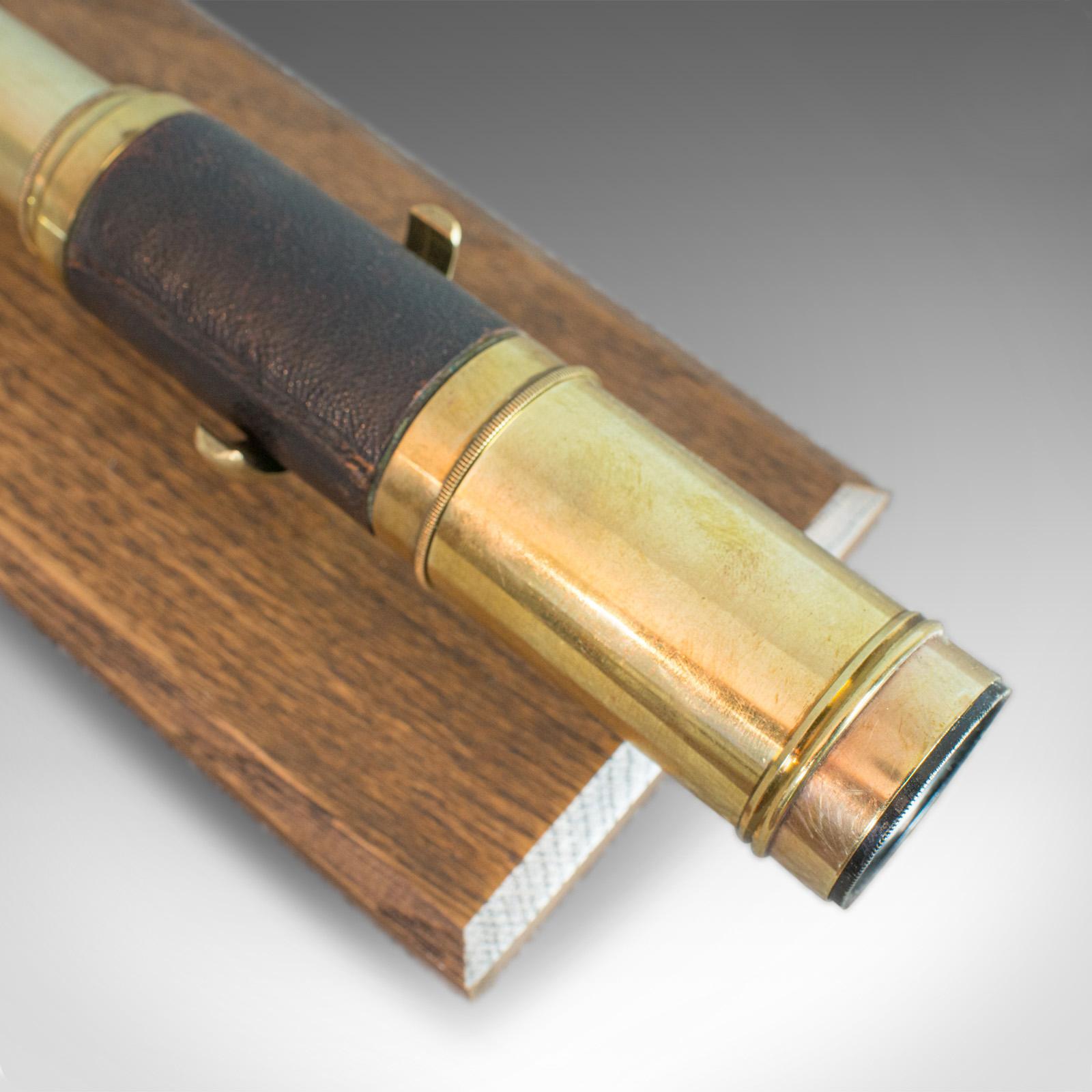 Antique Pocket Telescope, Three Draw, Refractor, English, Victorian, circa 1880 3