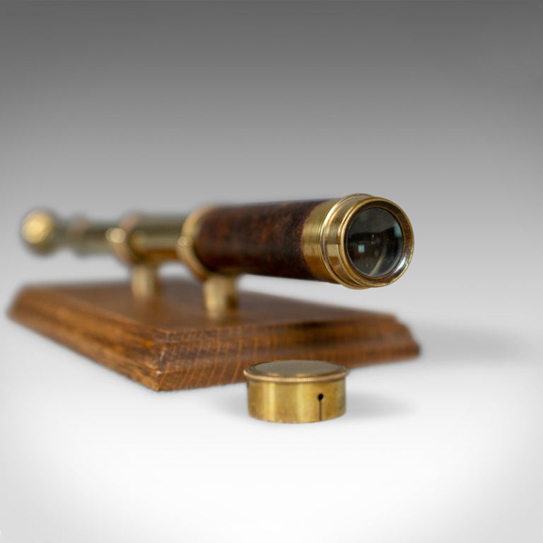 Antique Pocket Telescope, Three Draw, Refractor, English, Victorian