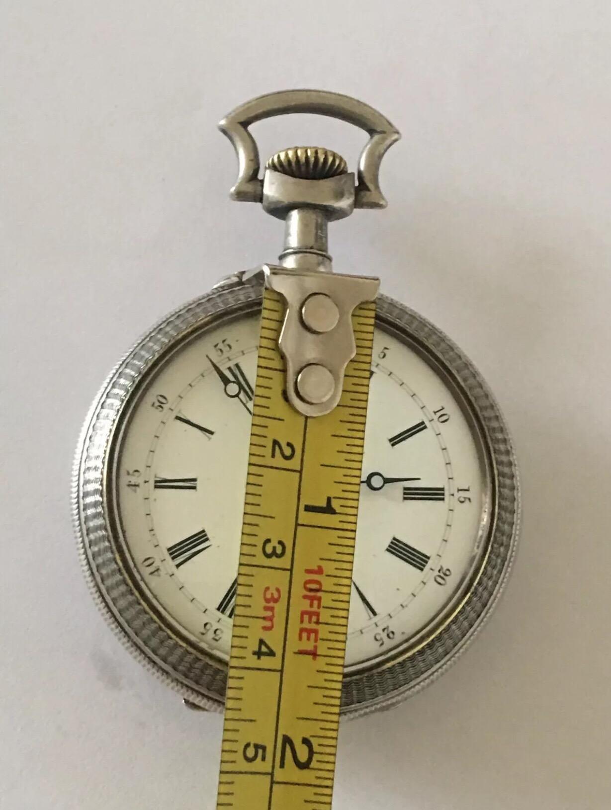 Antique Pocket Watch Signed a Pendula Numinense, Rio de Janeiro N20248 In Fair Condition For Sale In Carlisle, GB