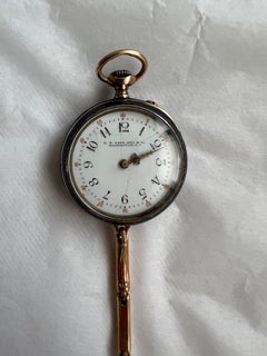 Antique Pocket Watch Silver Case Gold Filled Galt Vintage Estate