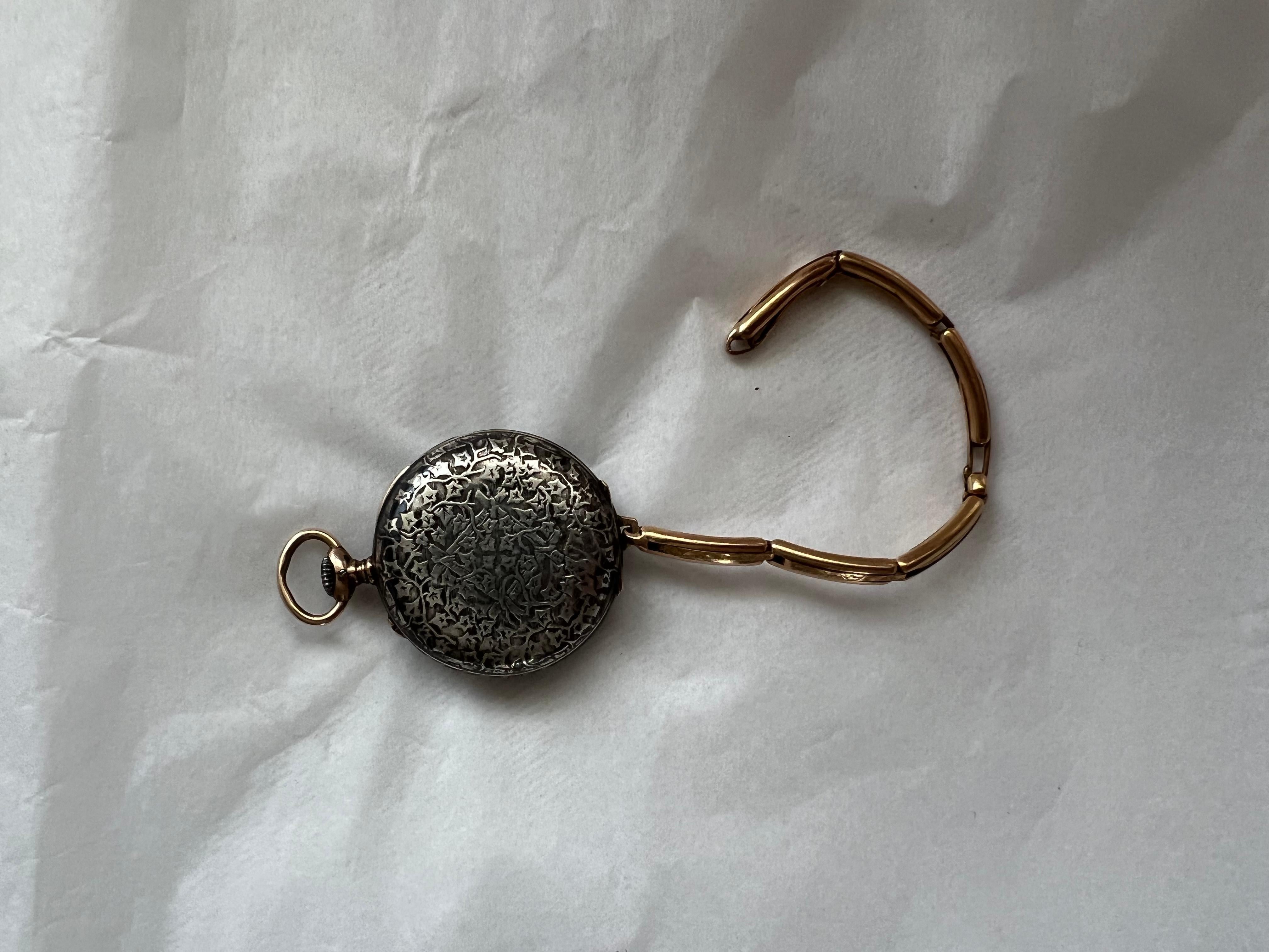 Antique Pocket Watch Silver Case Gold Filled Galt Vintage Estate 2