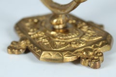 Arte Antiques Pocket Watch Stand Moon, Brass, Art Nouveau, France, 1910s