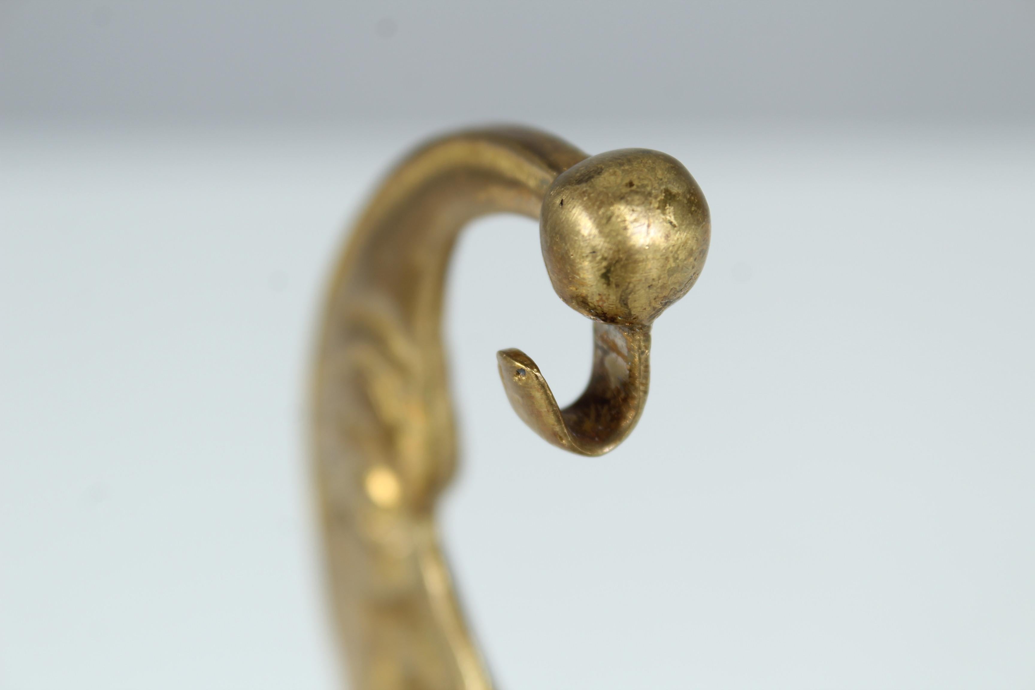 20ième siècle Arte Antiques Pocket Watch Stand Moon, Brass, Art Nouveau, France, 1910s