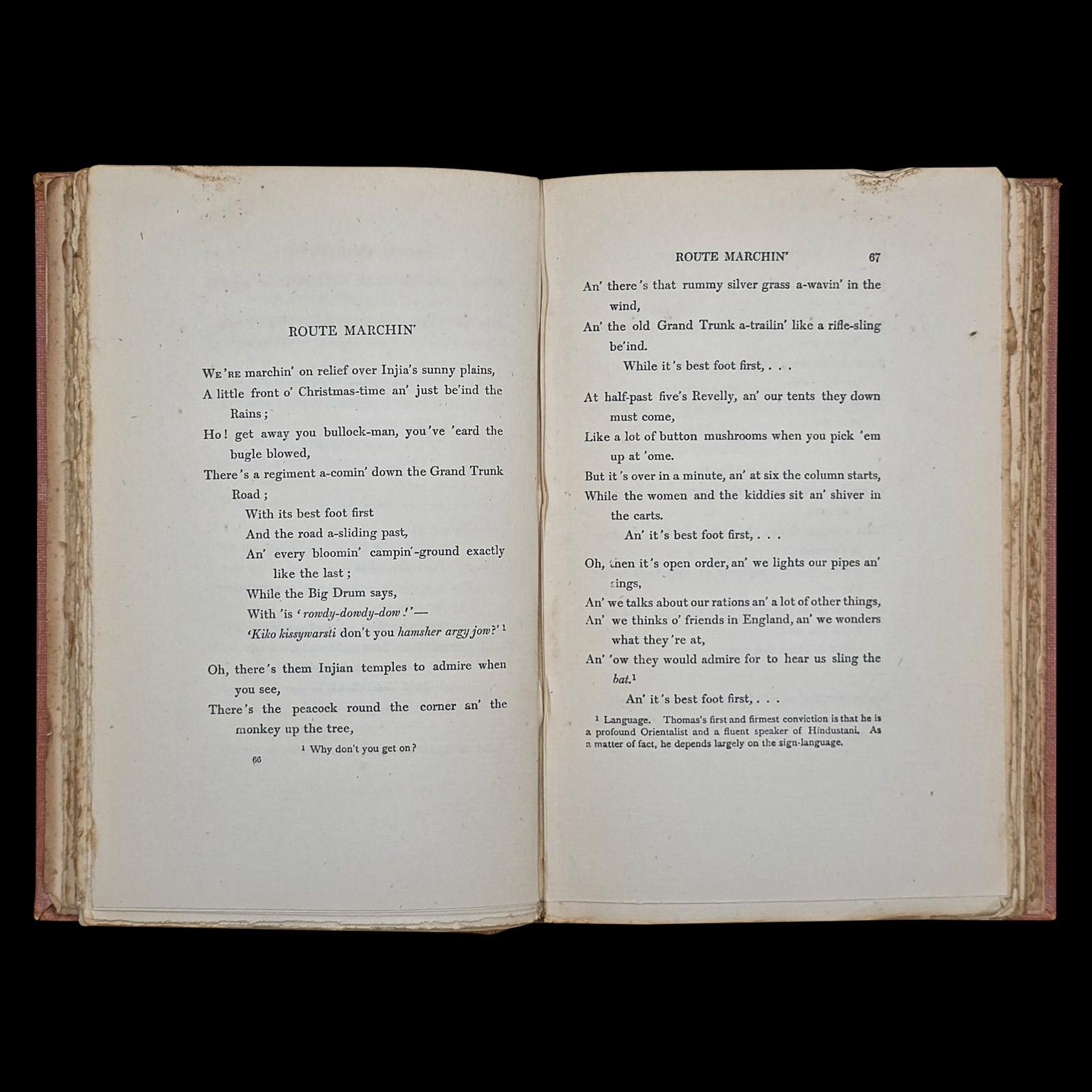 Antike Poesie Buch, Barrack Room Balladen, Rudyard Kipling, Literarische Klassiker (Papier) im Angebot