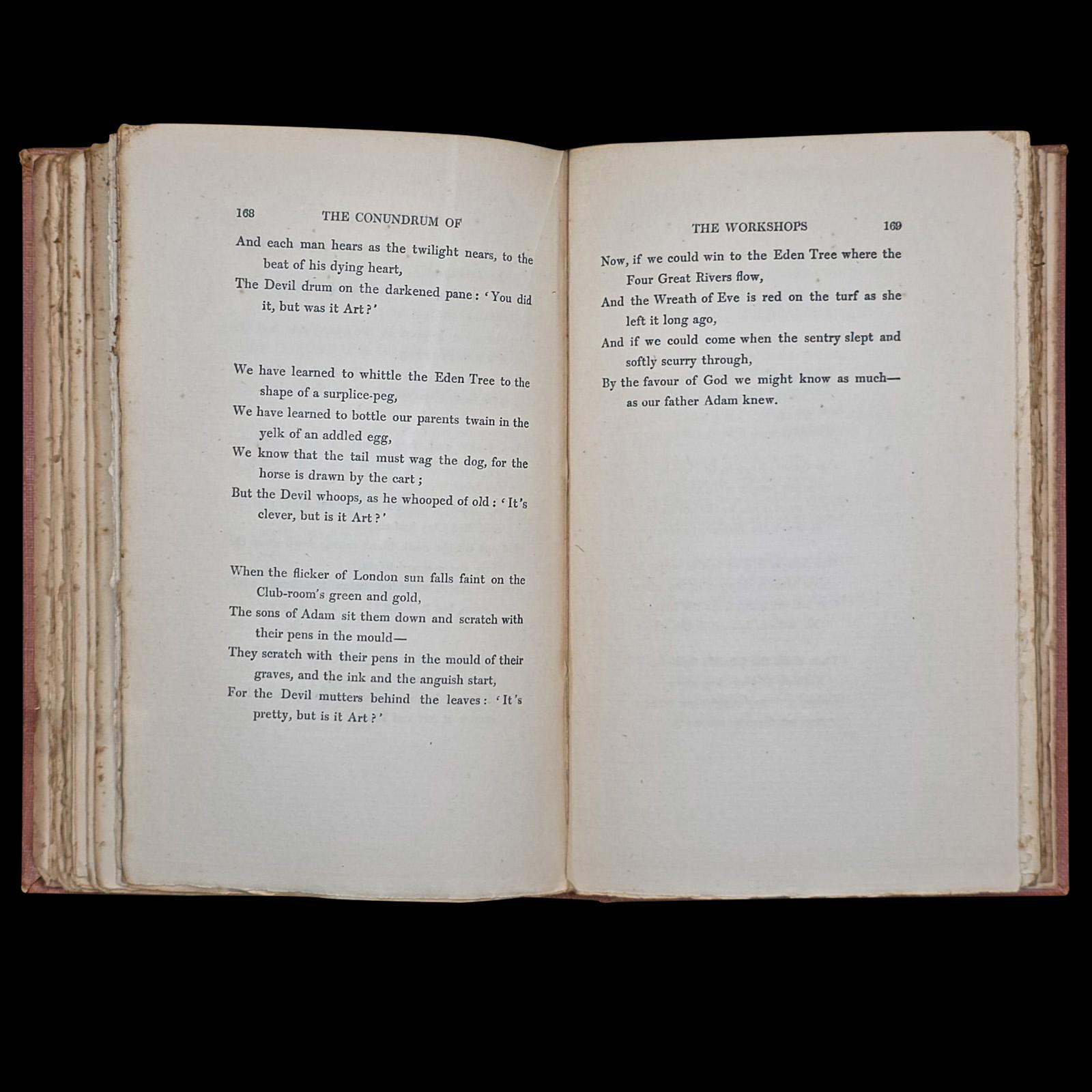 Antike Poesie Buch, Barrack Room Balladen, Rudyard Kipling, Literarische Klassiker im Angebot 2
