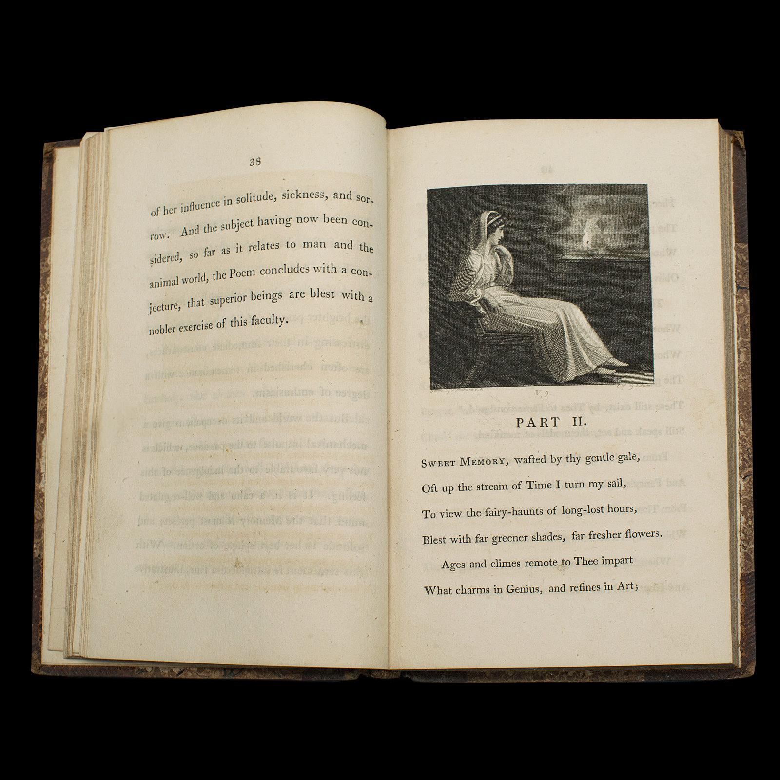 Antique Poetry Book, Pleasures of Memory, Samuel Rogers, English, Georgian, 1803 For Sale 1