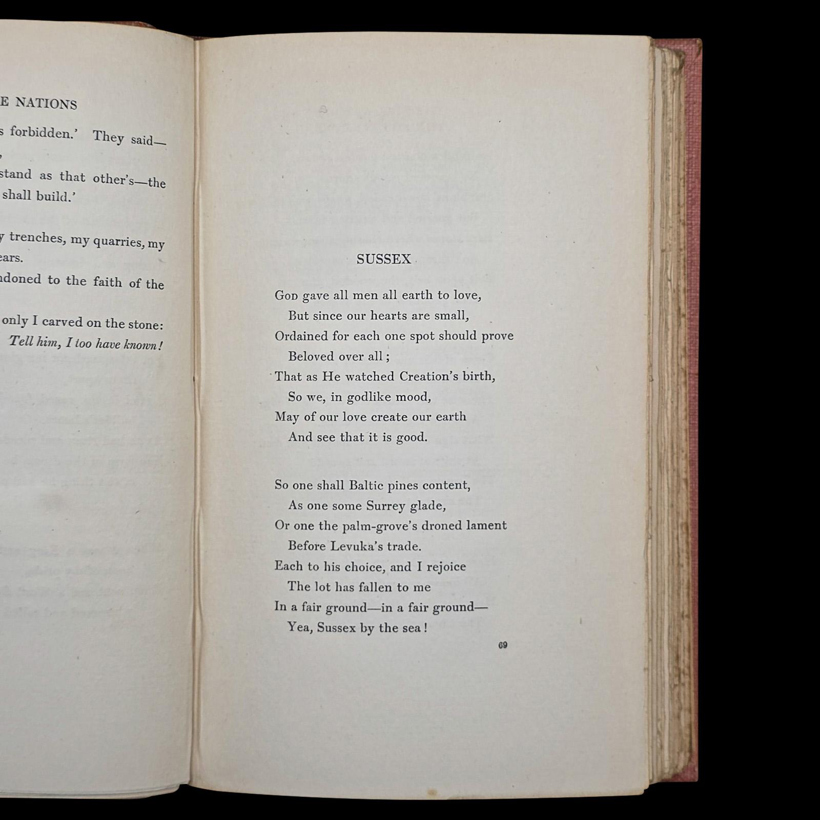 Paper Antique Poetry Book, The Five Nations, Rudyard Kipling, Poems, Literary Classic For Sale