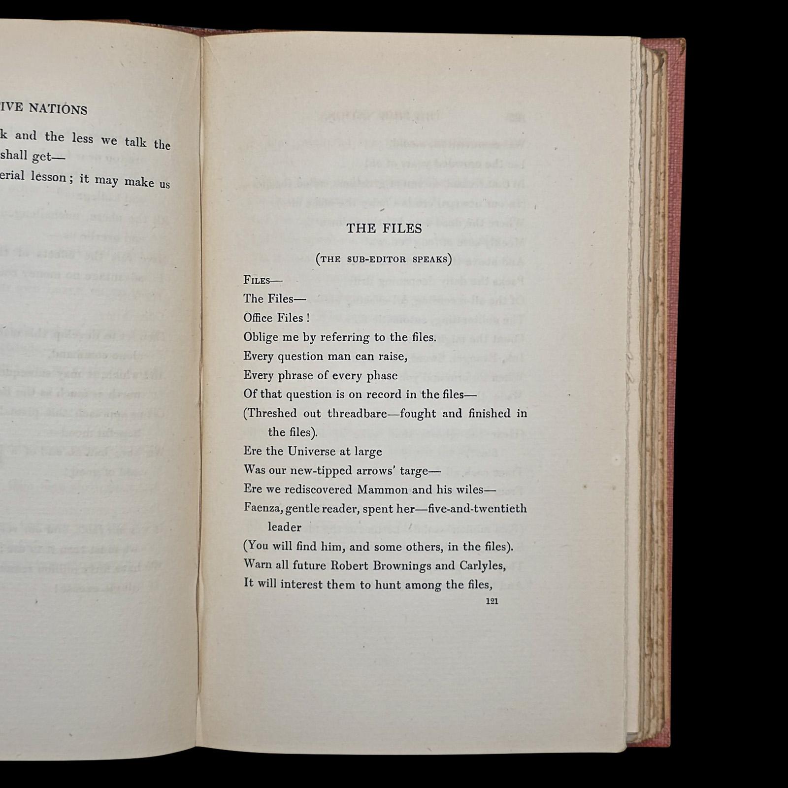 Antique Poetry Book, The Five Nations, Rudyard Kipling, Poems, Literary Classic For Sale 1