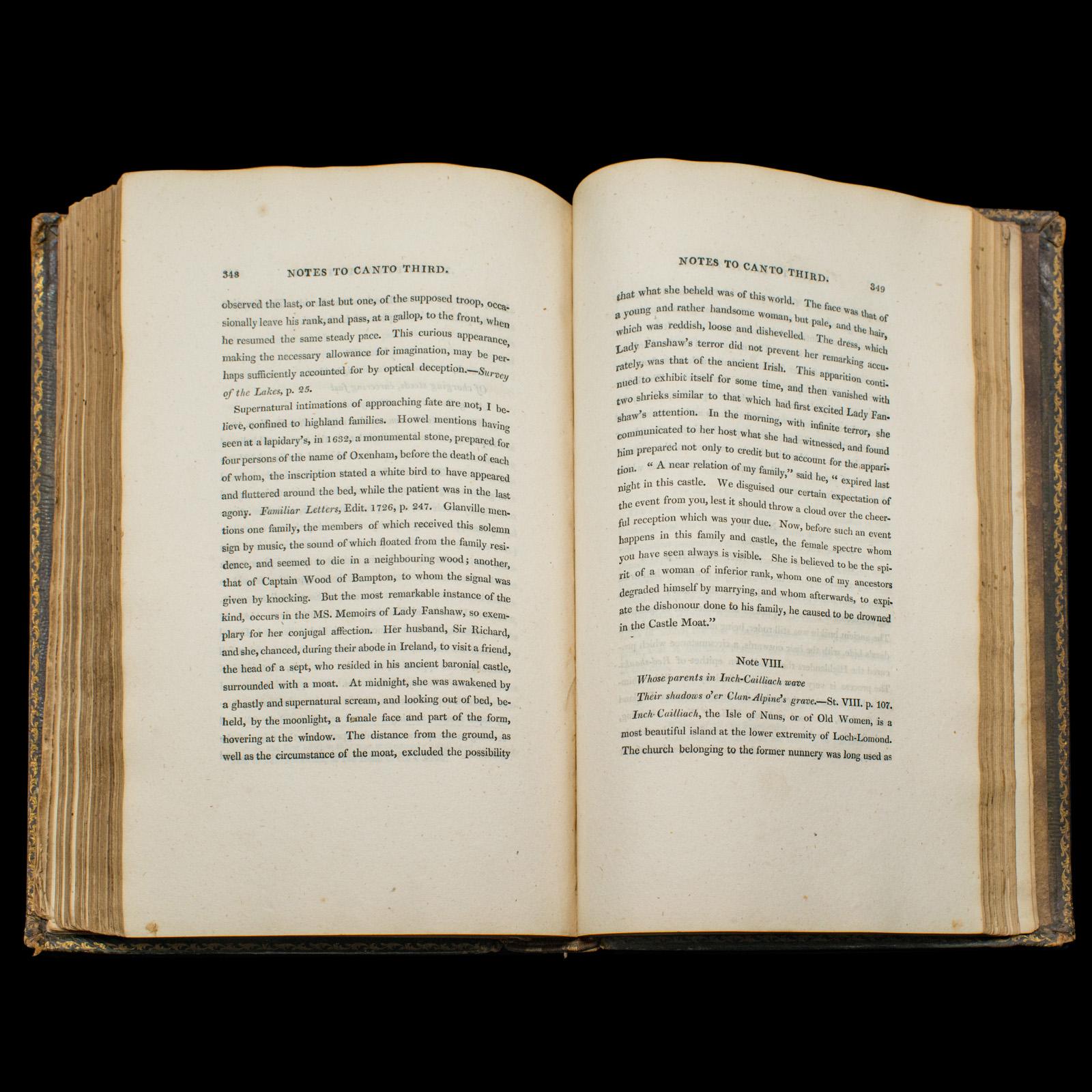 Livre de poésie ancien The Lady Of The Lake, Walter Scott, première édition géorgienne en vente 4