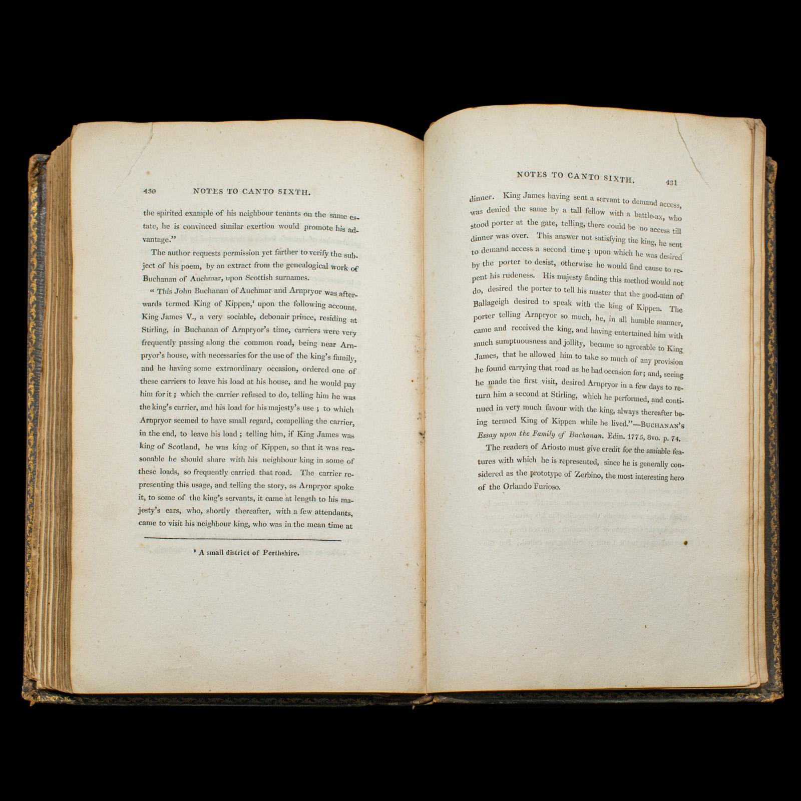 Livre de poésie ancien The Lady Of The Lake, Walter Scott, première édition géorgienne en vente 5