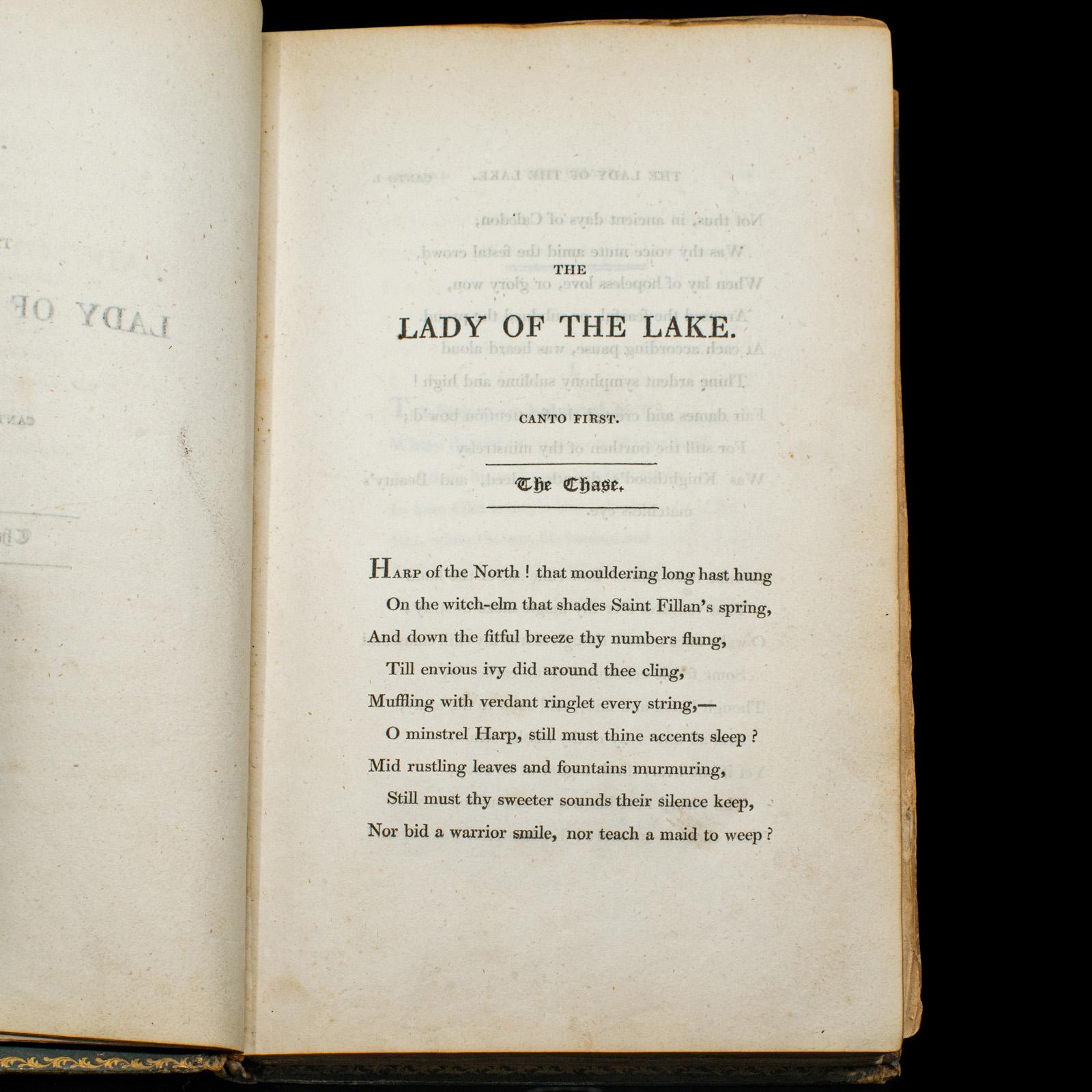 Livre de poésie ancien The Lady Of The Lake, Walter Scott, première édition géorgienne Bon état - En vente à Hele, Devon, GB