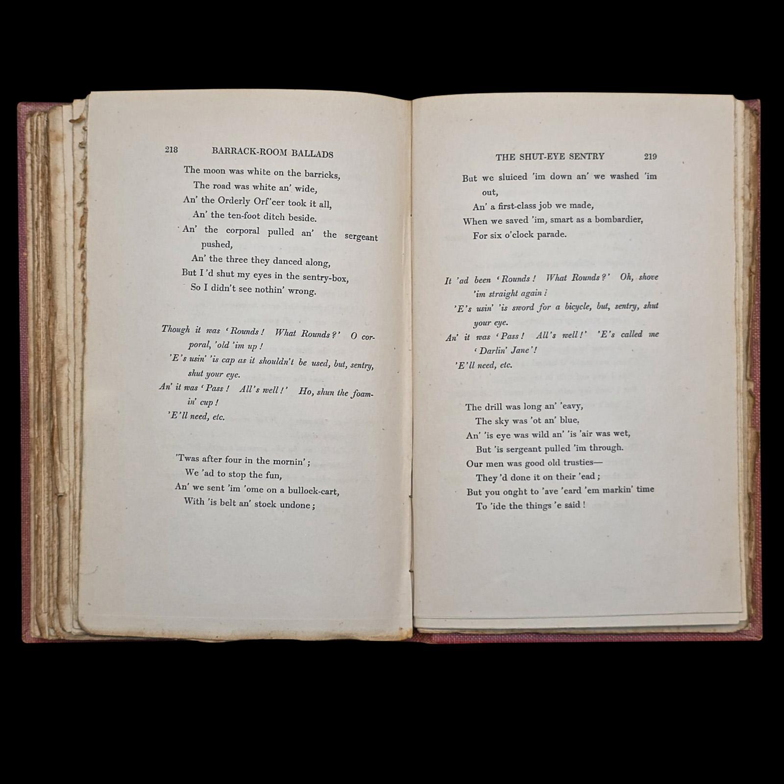 Antique Poetry Book, The Seven Seas, Rudyard Kipling, Poems, Literary Classic For Sale 5