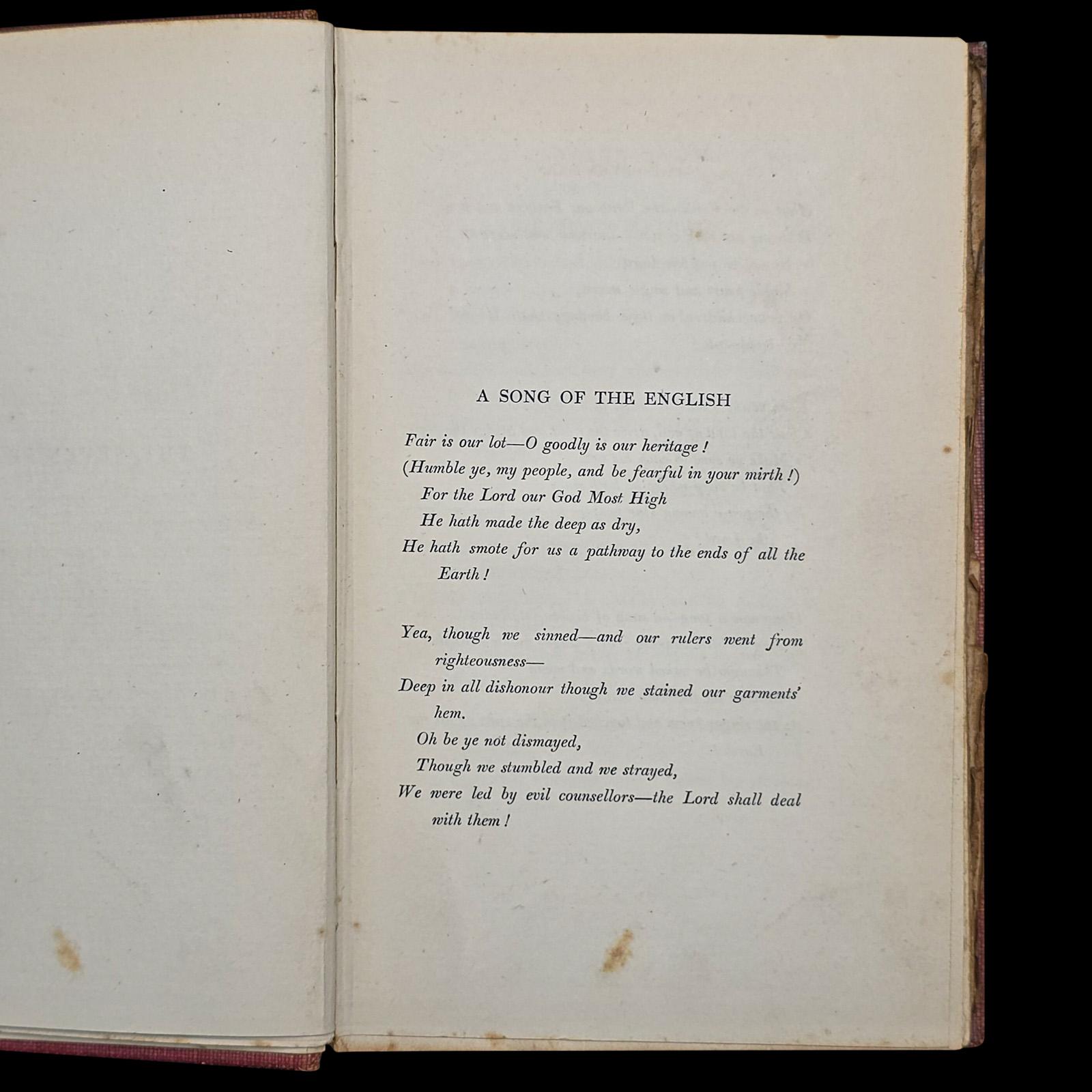 Antique Poetry Book, The Seven Seas, Rudyard Kipling, Poems, Literary Classic In Good Condition For Sale In Hele, Devon, GB