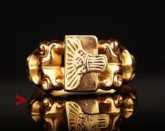 Antique Poison Ring solid 18K Gold Ø 8US / 2 gr