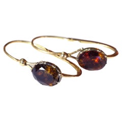Boucles d'oreilles Poissardes anciennes en or rose 18 carats