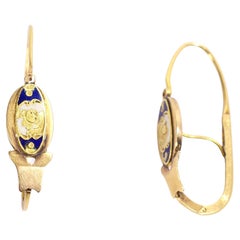 Antique Poissardes Earrings in Rose Gold 18 Karats