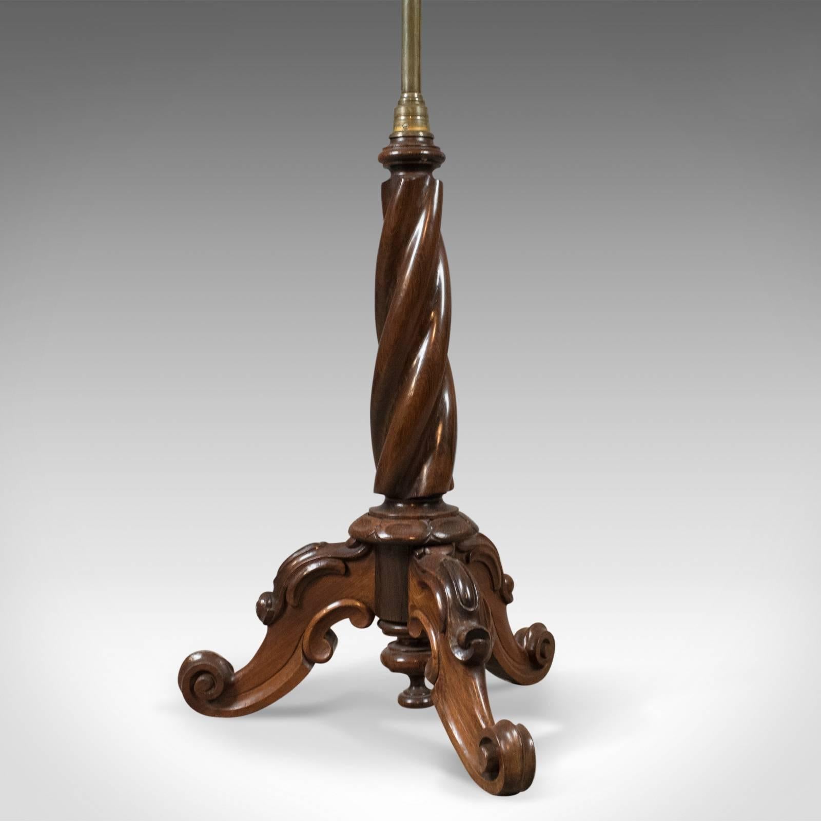 Antiker Pole-Raumteiler, frühviktorianischer Kaminschirm aus Palisanderholz im Angebot 1