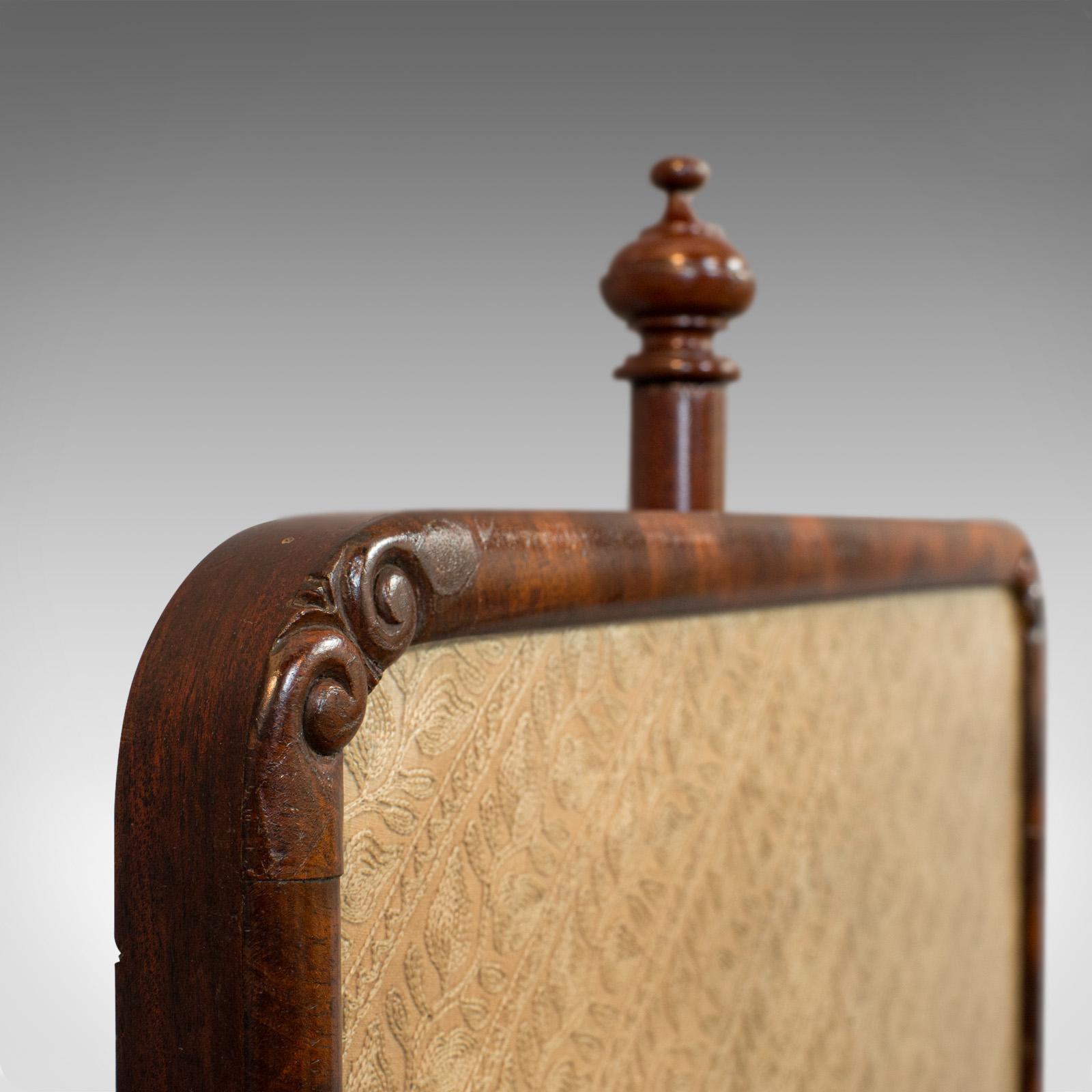 Antique Pole Screen, English, Mahogany, Fireside Screen, Tapestry, Regency, 1820 4