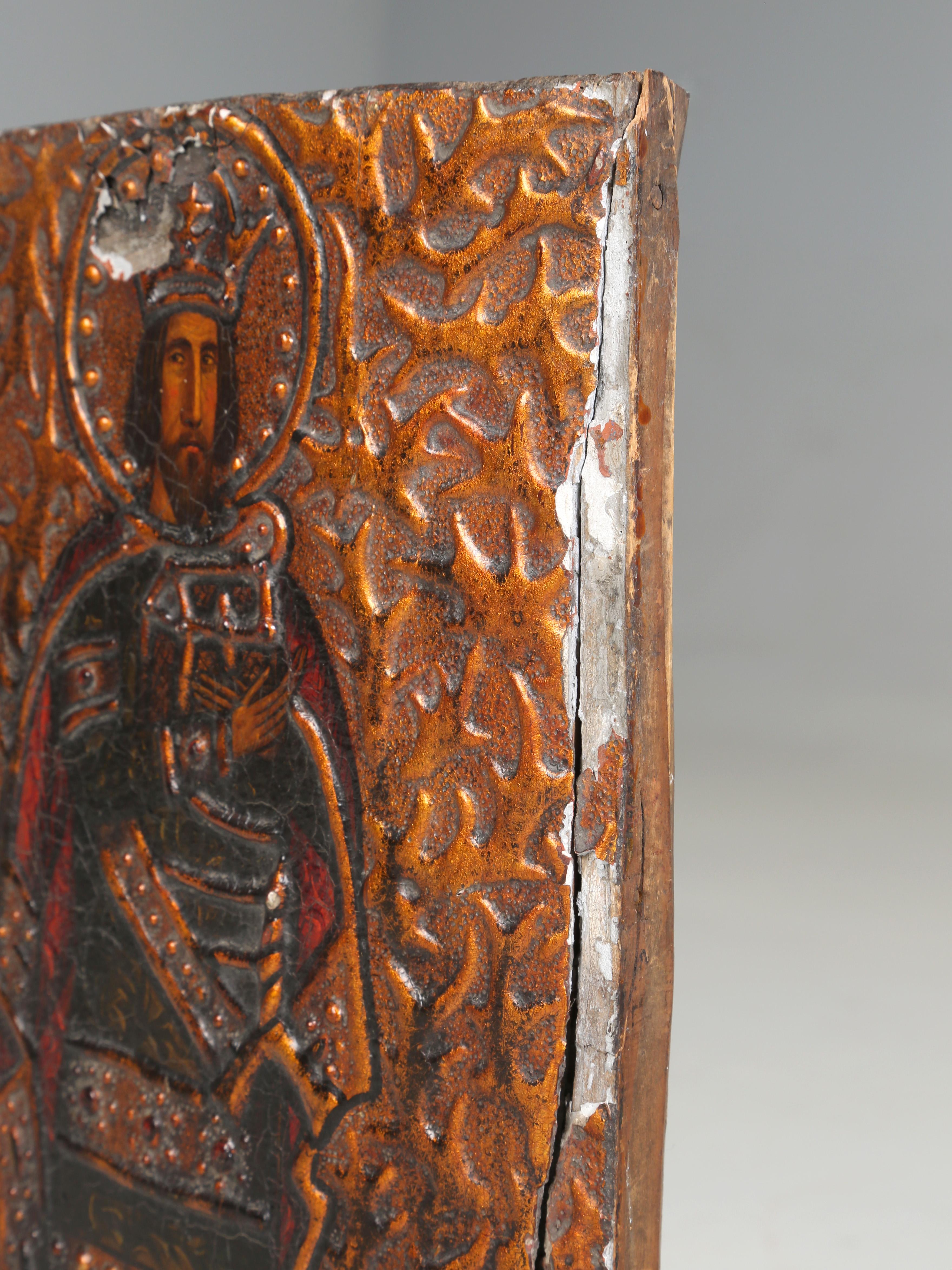 Antique icône polonais de l'icône orthodoxe de Saint Théodose vers 1800 en vente 4